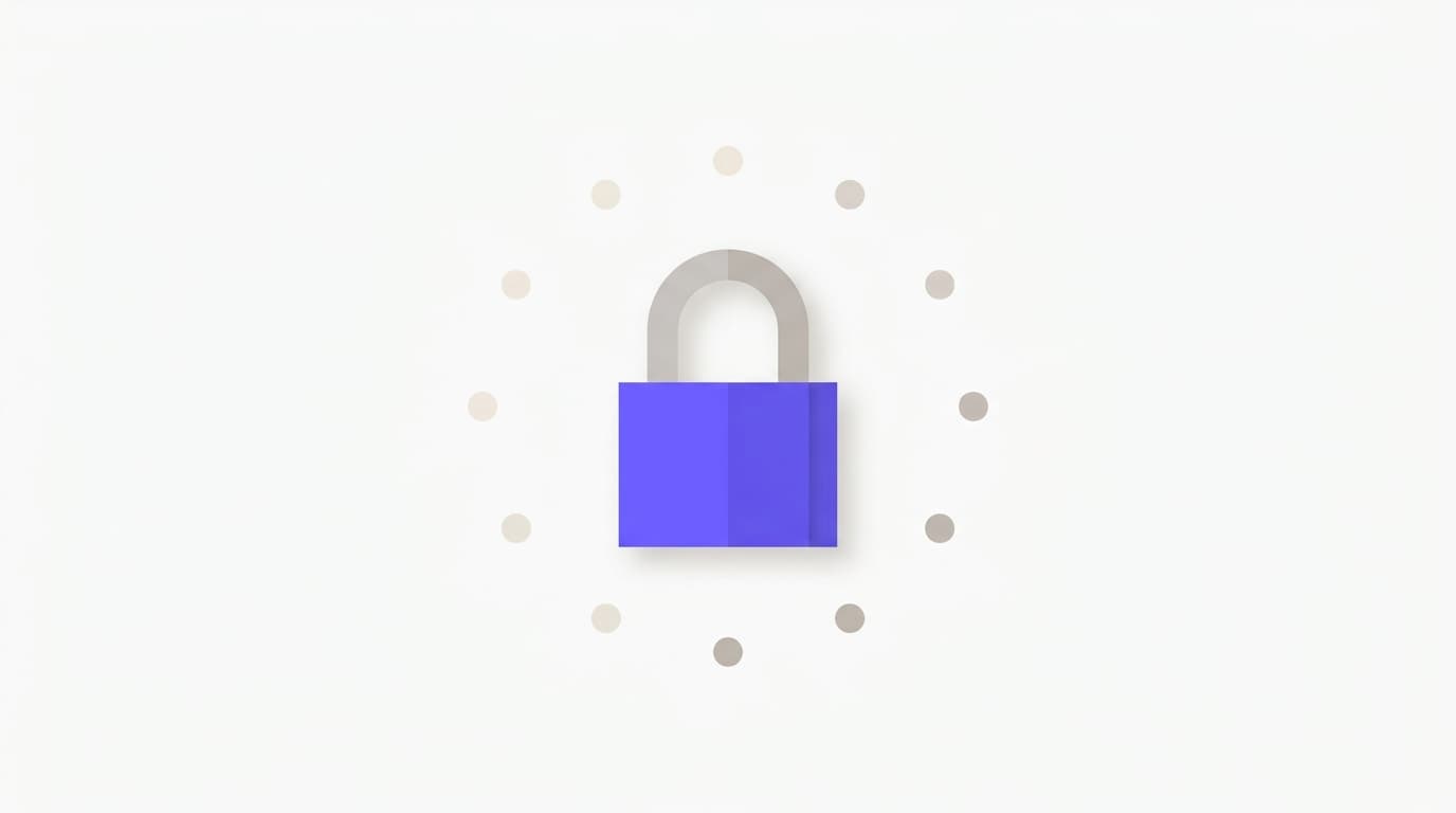 Cadenas violet entouré de points de données